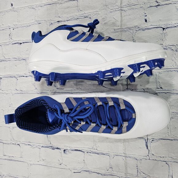 Nike MENS SIZE 17 Air Jordan 10 TD Low Football Cleats Blue White main image 8